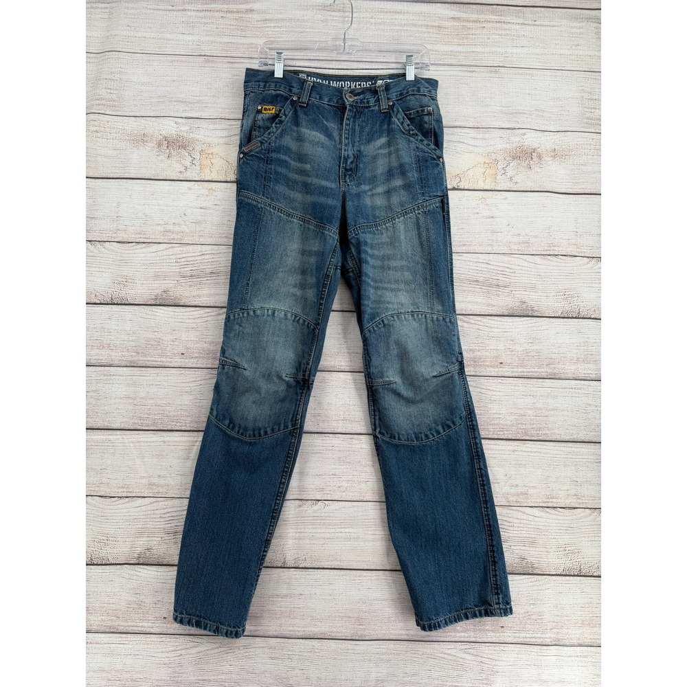 Iron Workers Motorcycle Jeans Mens 30 Blue Kevlar Reinforced Riding Pants 0398